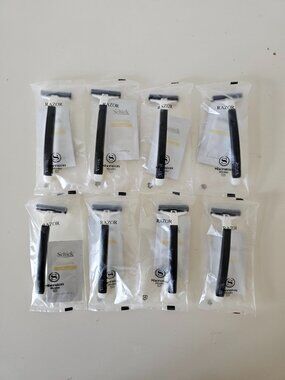 8 x Schick Dual Blade Disposable Razors with Cream - Individually Packed